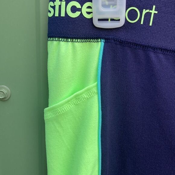 Justice Girl's J-Sport Active Colorblock Logo Bike Short Size XL Plus (16/18) - Picture 4 of 8